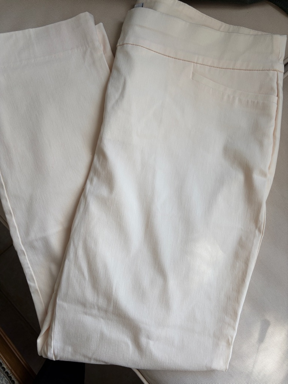 Chicos Cream Straight-Leg Pants